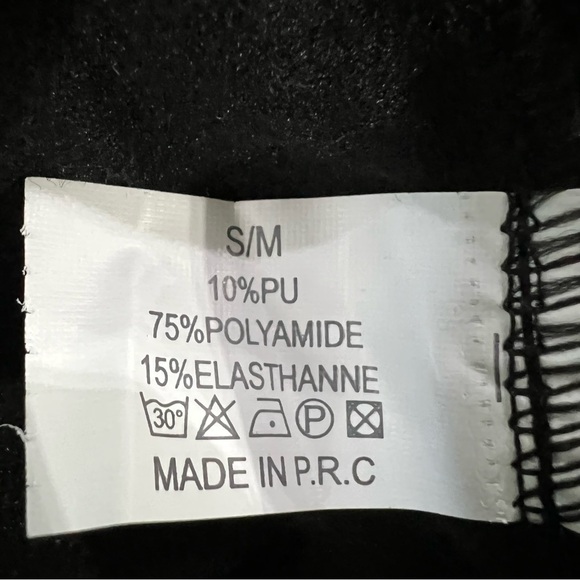 𝅺az, FAUX‎ LEATHER BLACK LEGGINGS, NEW WITH TAGS - Picture 7 of 7